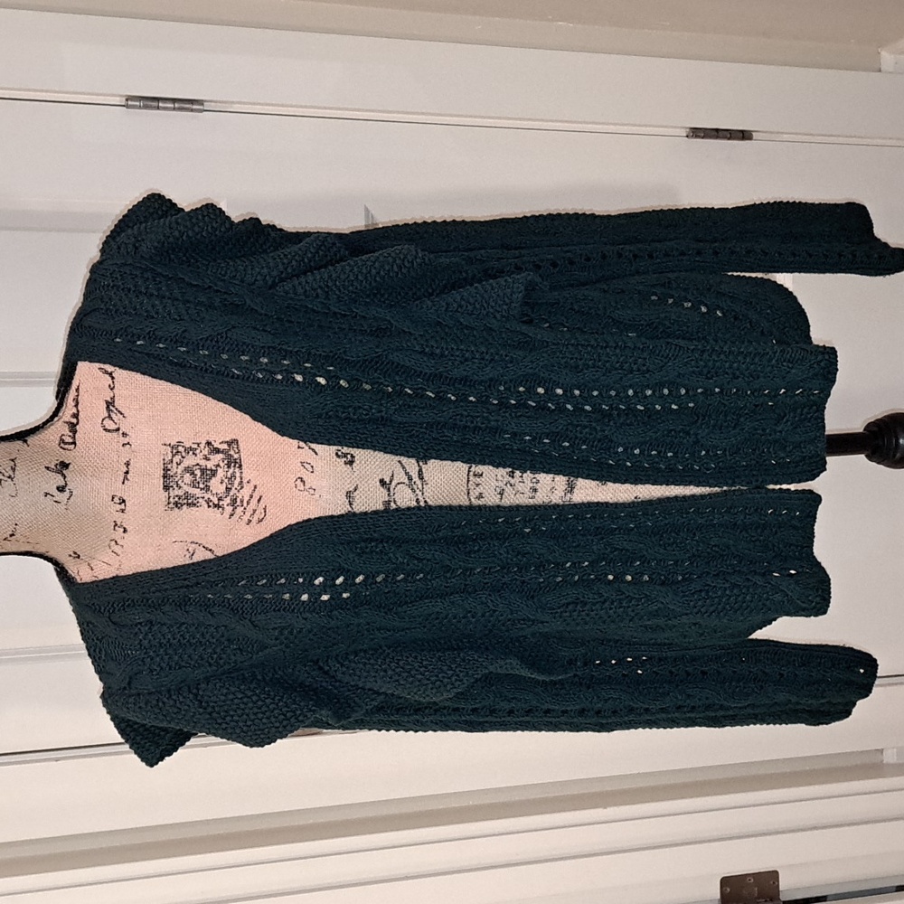 Deep Forest Green Cardigan Size XL